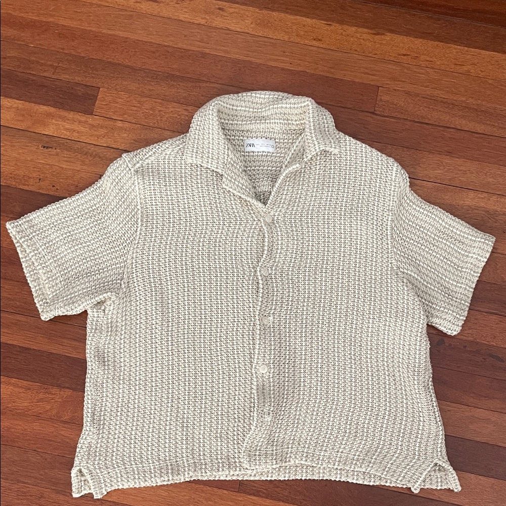 Zara Beige Knit Shirt